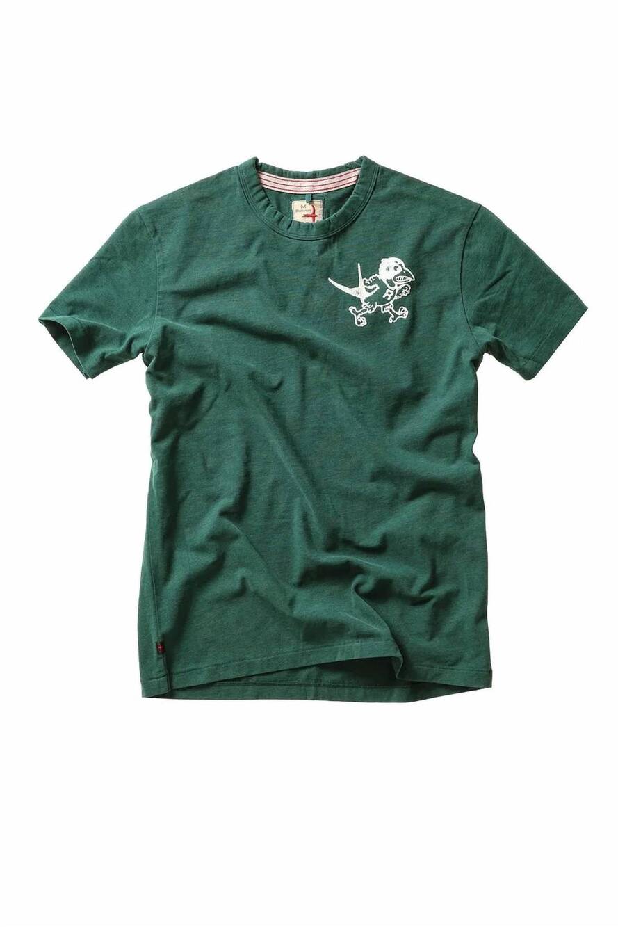 NEW RELWEN men's barn swallow short sleeve tee in green heather